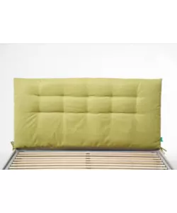 TESTIERA MATRIMONIALE IN TESSUTO TRAPUNTATO "SOFFY" VERDE 160 CM